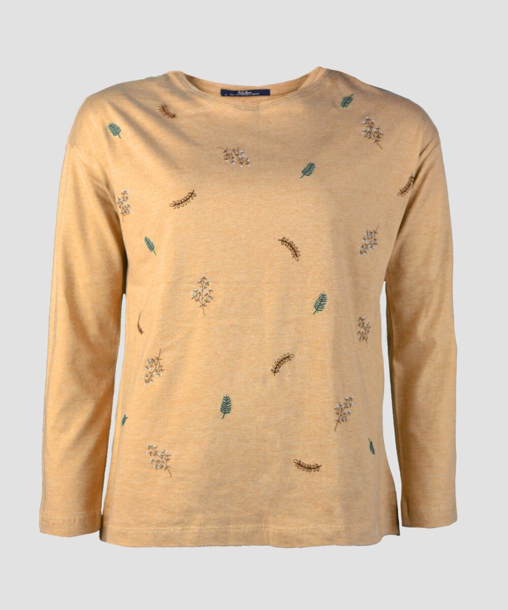 بلوز زنانه گلدوزی برگ