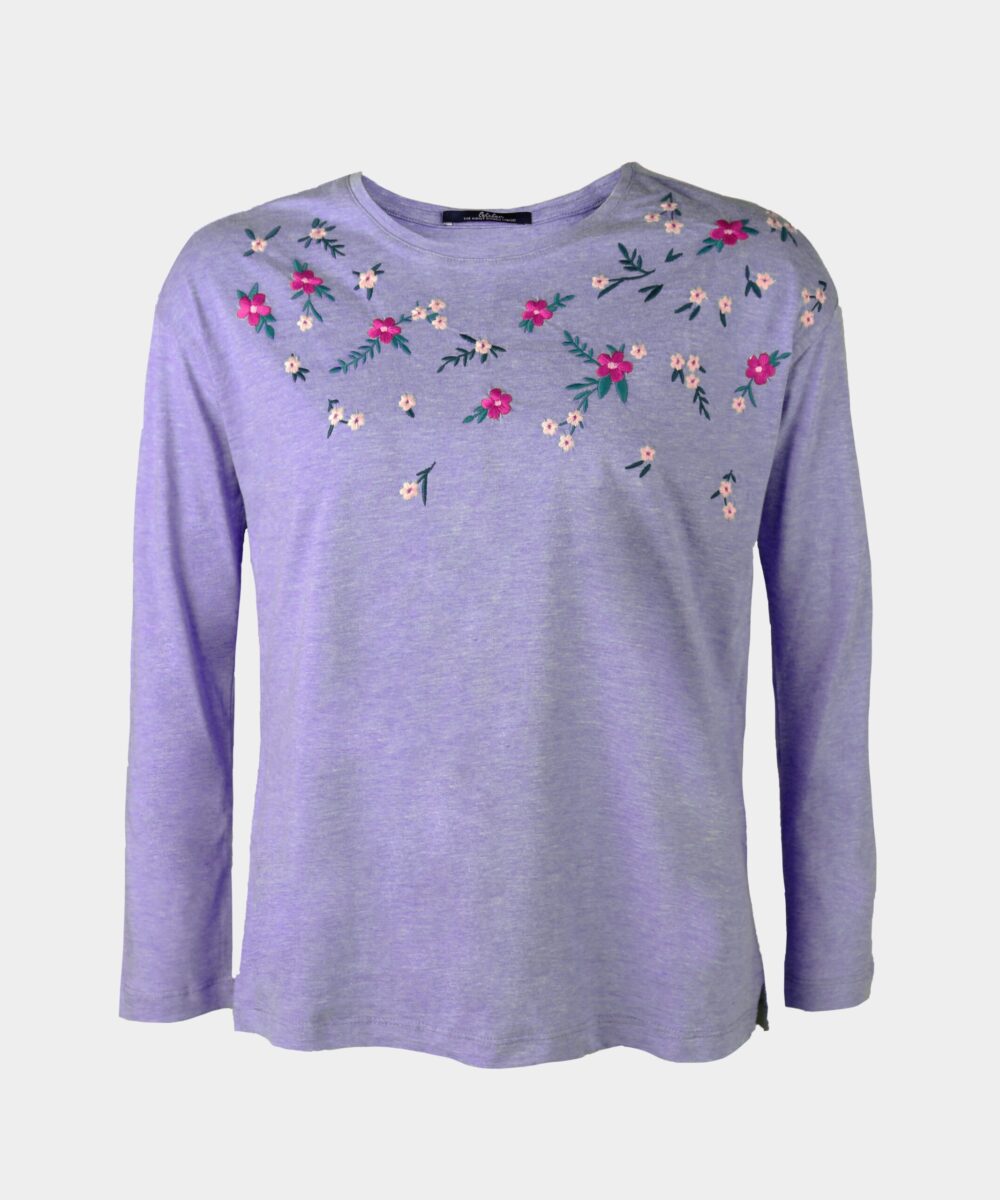 بلوز زنانه گلدوزی طرح گل