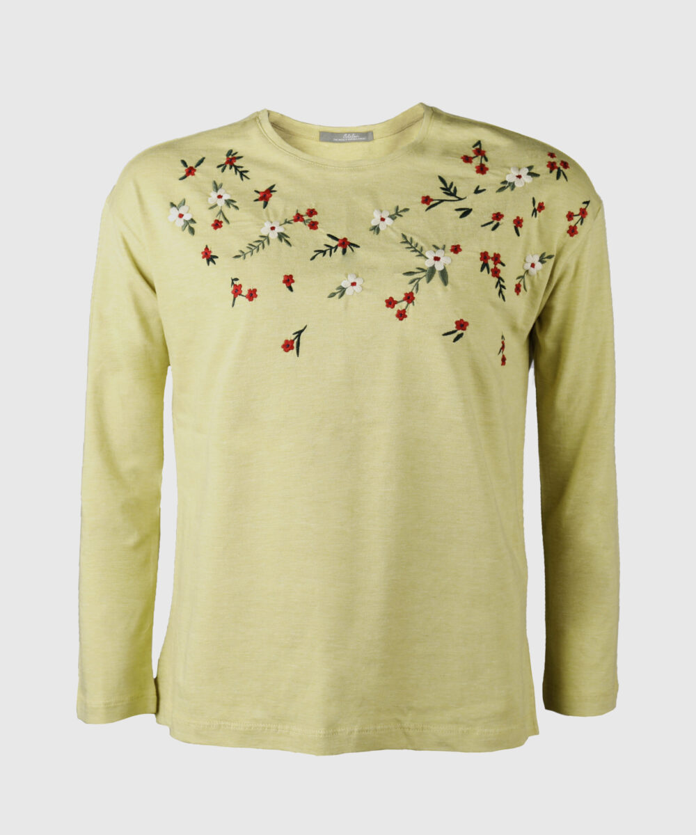 بلوز زنانه گلدوزی طرح گل