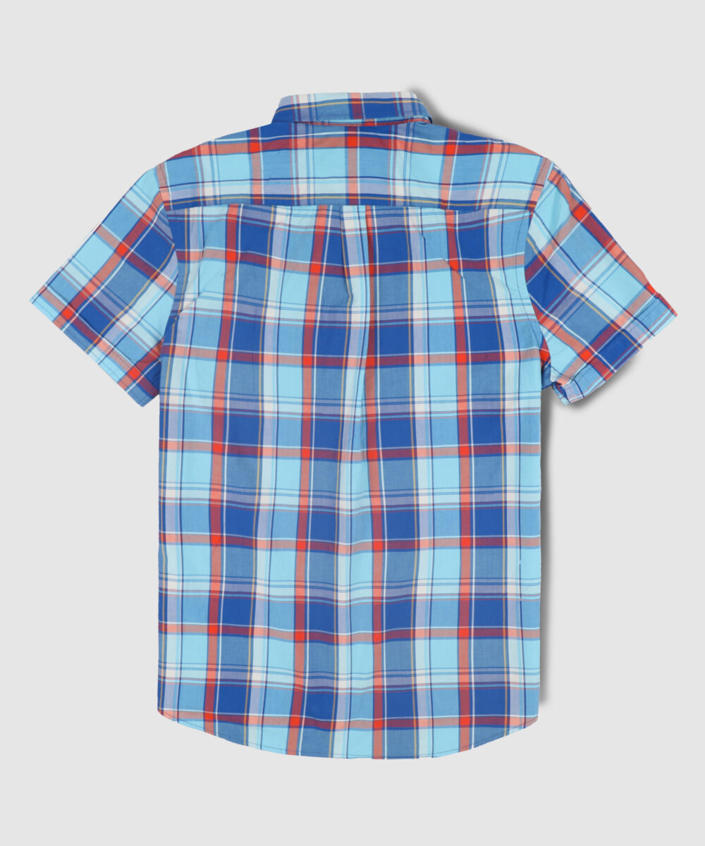 پیراهن مردانه آستین کوتاه چهارخونه