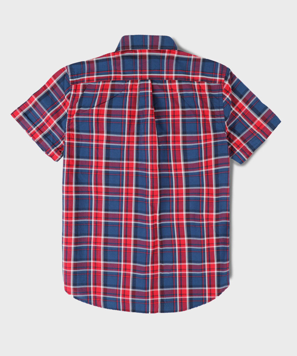 پیراهن مردانه آستین کوتاه چهارخونه