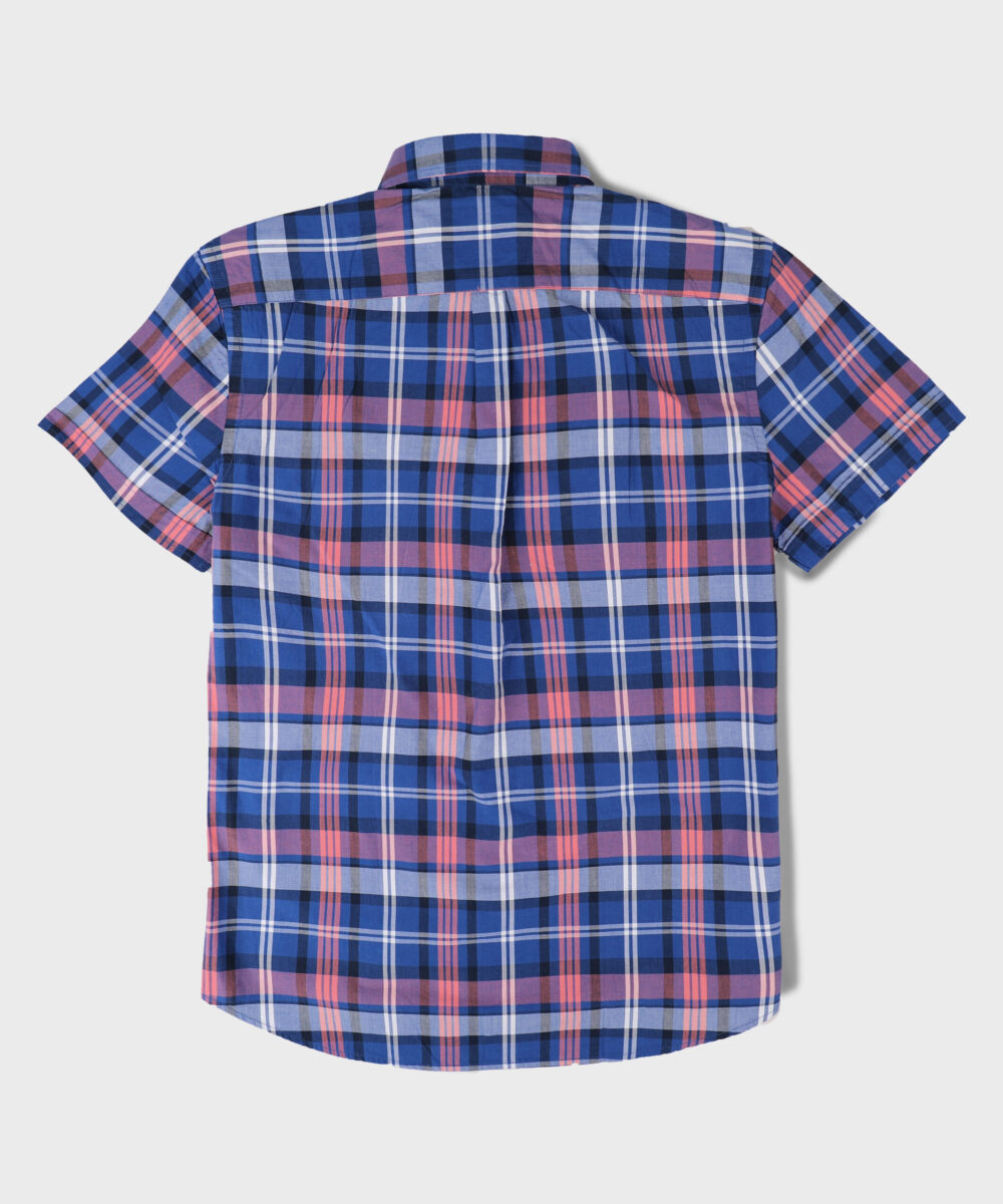 پیراهن مردانه آستین کوتاه چهارخونه