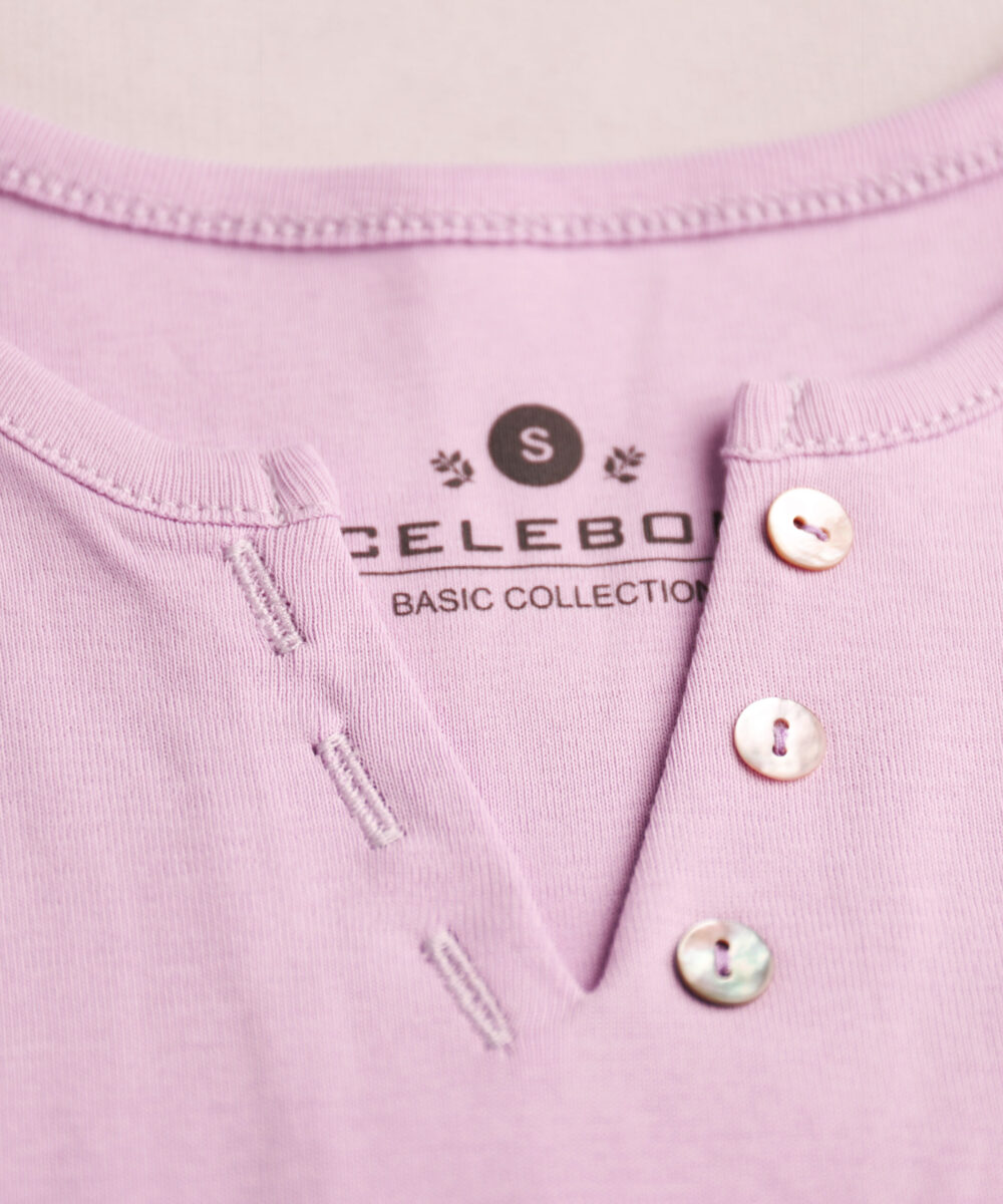 تیشرت زنانه سه دکمه